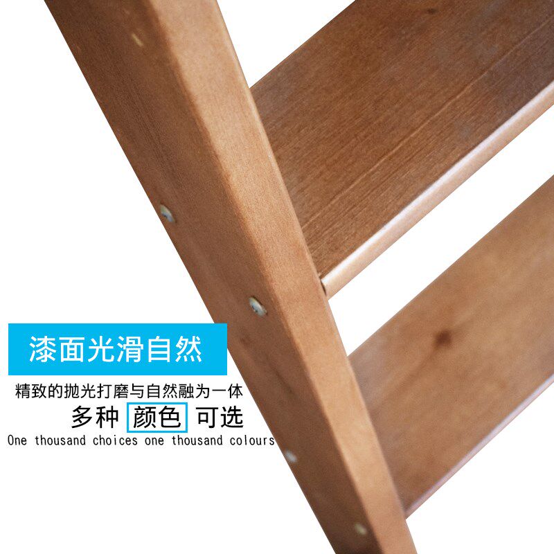 家用进口实木书柜梯滑道书架梯移动直梯伸缩推拉折叠定制轨道梯子