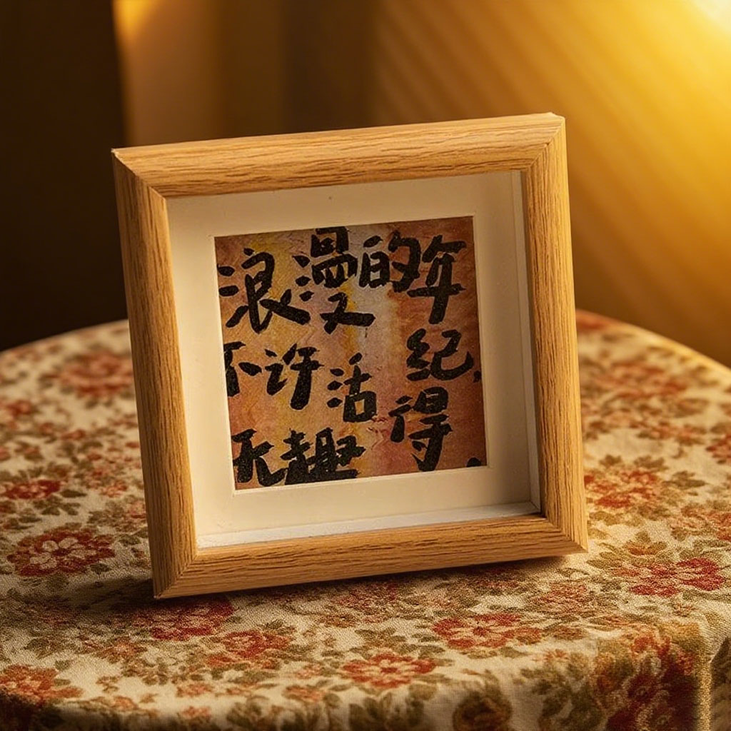 创意书法文案小相框摆台客厅房间装饰品励志画框办公室桌面摆件