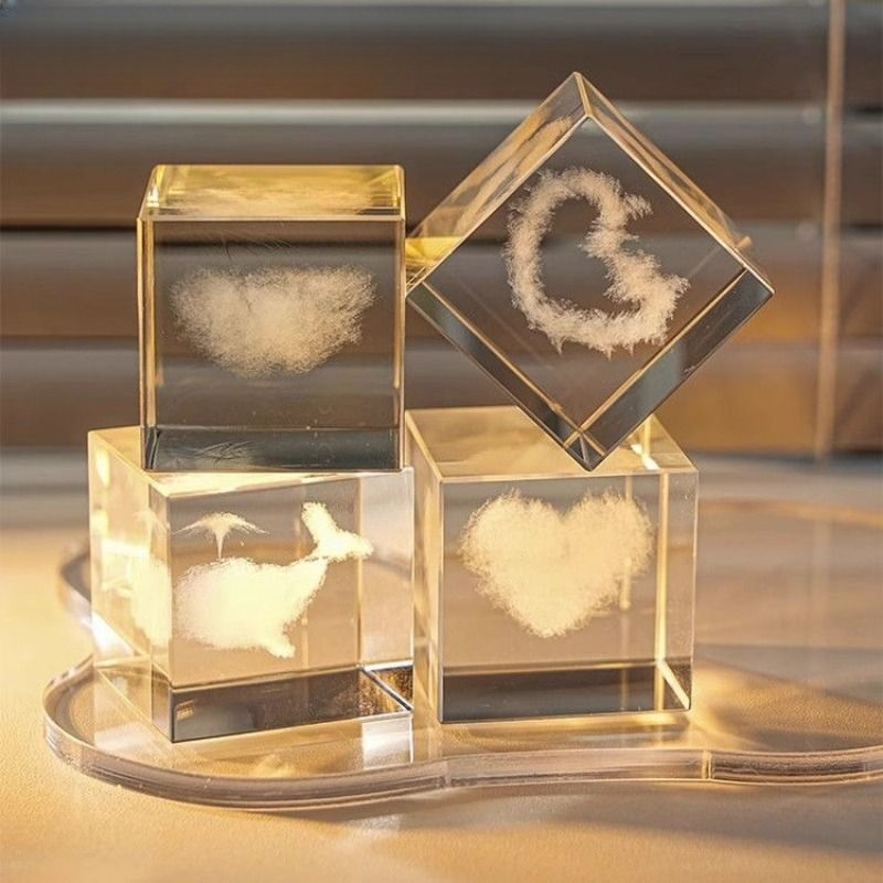 奇妙云朵桌面摆件水晶云立方装饰高级创意解压治愈小众生日礼物