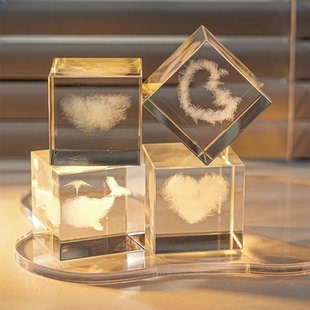 奇妙云朵桌面摆件水晶云立方装 饰高级创意解压治愈小众生日礼物