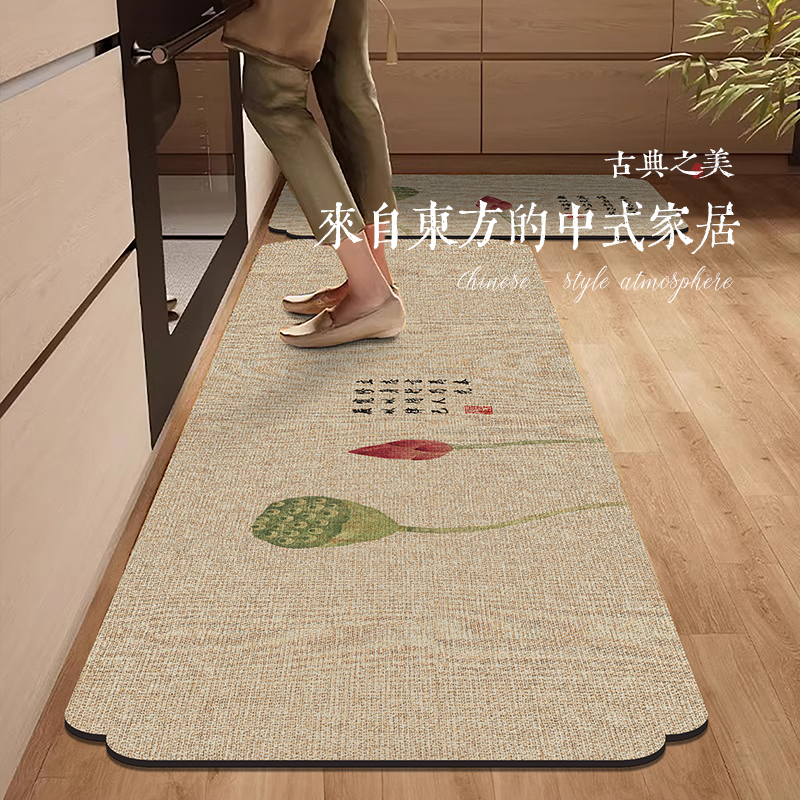中式王府厨房专用地垫吸水脚垫