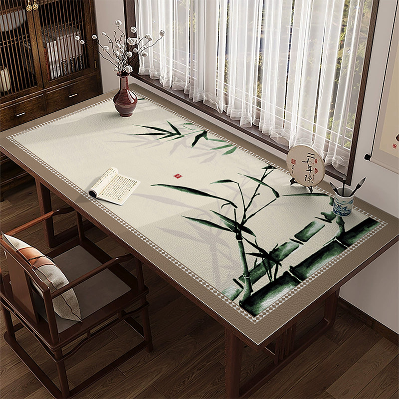 新中式书法书桌垫防水防油免洗学习桌垫国风书房桌布桌面保护垫子,居家布艺,桌布,淘宝优惠券,粉丝福利购,淘宝优惠卷