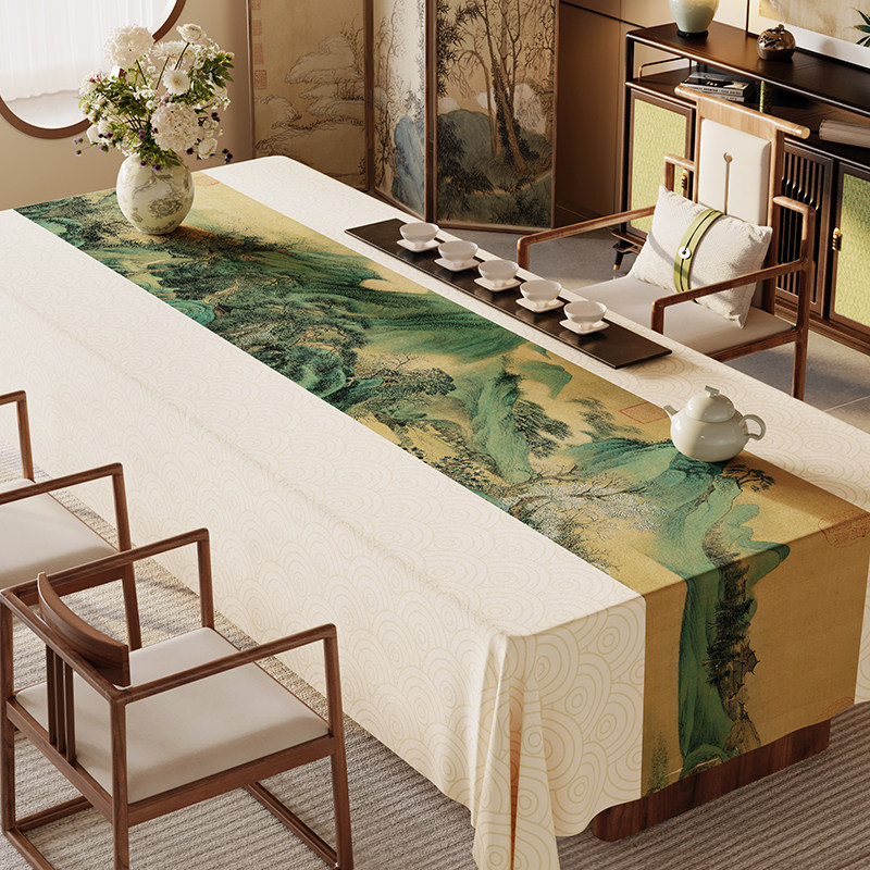 古风棉麻桌布茶席禅意餐桌台布长方形茶桌高级中式可定制防水桌布,居家布艺,桌布,淘宝优惠券,粉丝福利购,淘宝优惠卷