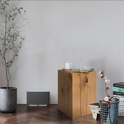 侘寂风床头凳方形木桩边几茶几民宿摆件欧式碳化木墩家用原木坐凳