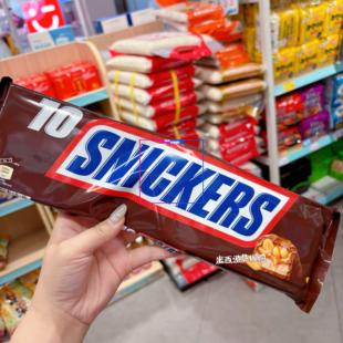 香港代购 500g休闲零食 美国进口SNIGKERS士力架朱古力10条装
