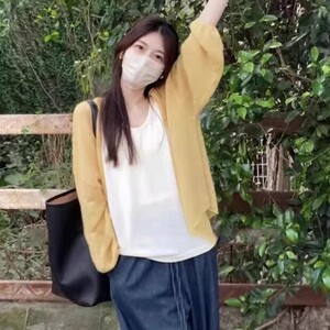 夏季薄款防晒针织开衫女夏慵懒松弛感显瘦宽松毛衣外套上衣