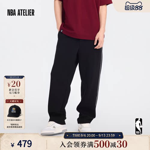 独行侠队宽松阔腿直筒休闲裤男士