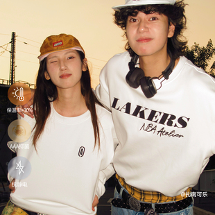 【试用】NBA ATELIER秋冬抑菌保暖套头衫男女圆领抗静电加绒卫衣