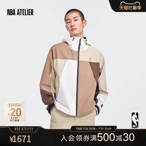 雄鹿队宽松拼色特氟龙外套男款