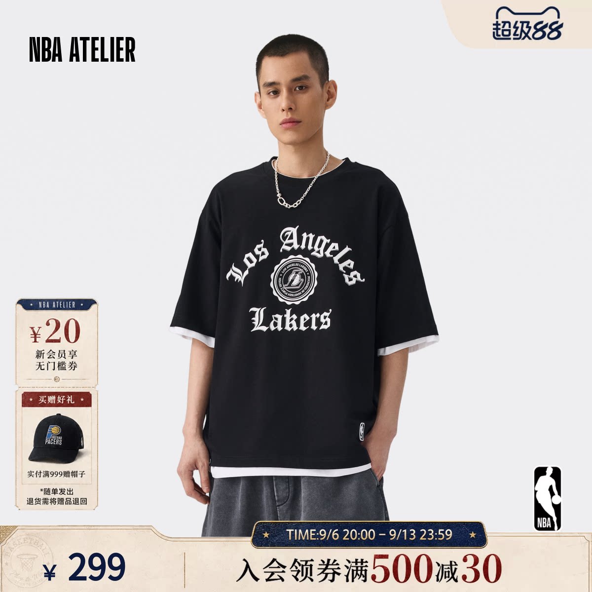 宽松T恤日常休闲美式复古短袖图片