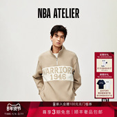 ATELIER勇士队宽松半拉链立领套头衫 25秋冬新款 NBA 男休闲卫衣