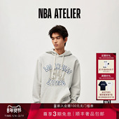 25秋冬新款 连帽卫衣 男款 NBA ATELIER湖人队宽松落肩毛圈布套头衫