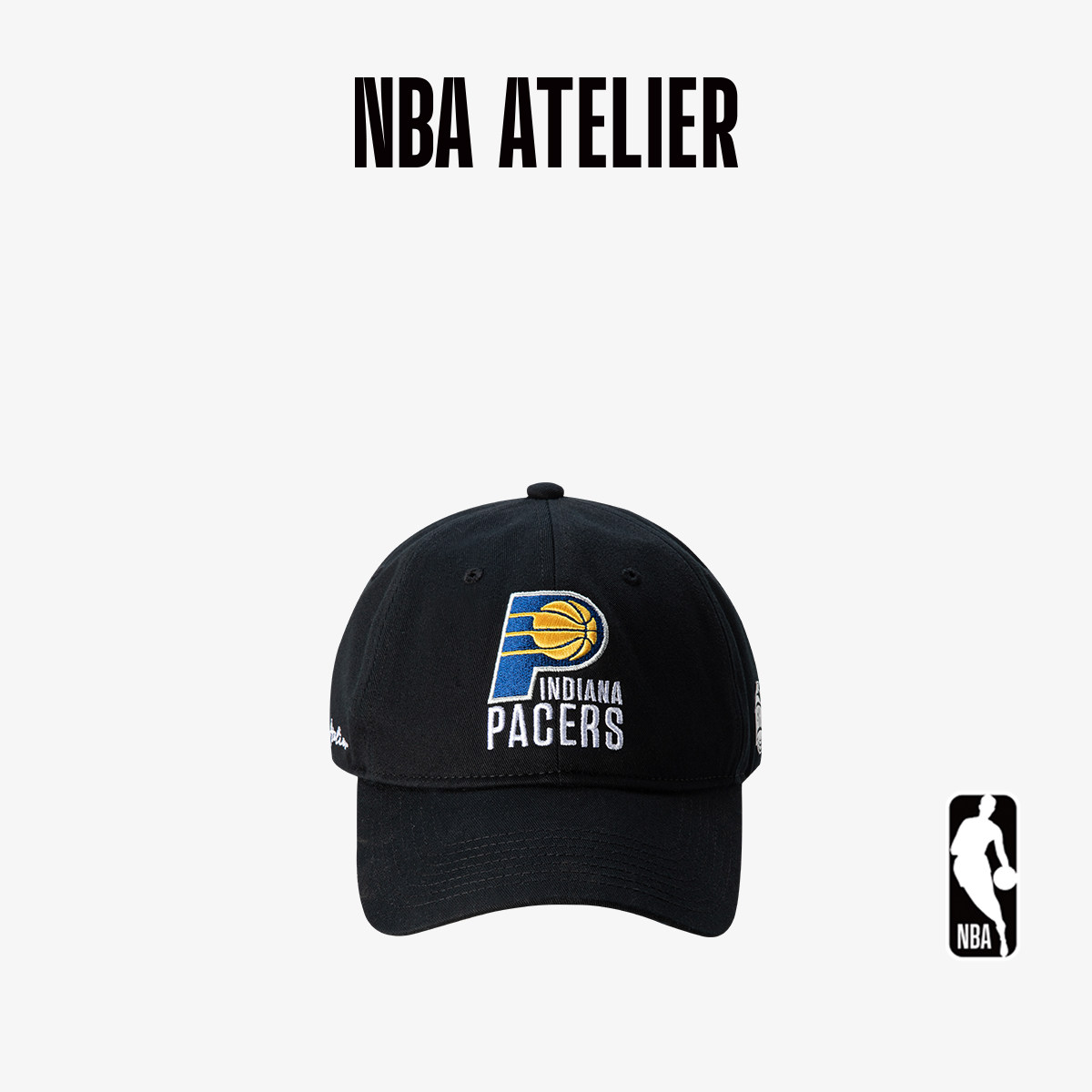 NBA ATELIER步行者队男女同款可调节鸭舌帽运动百搭帽子
