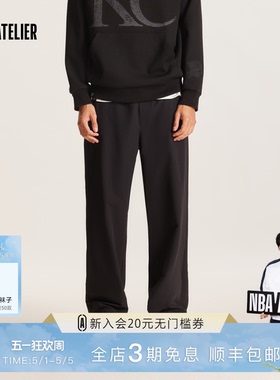NBA ATELIER雷霆队宽松直筒休闲裤男裤松紧腰百搭春季裤子