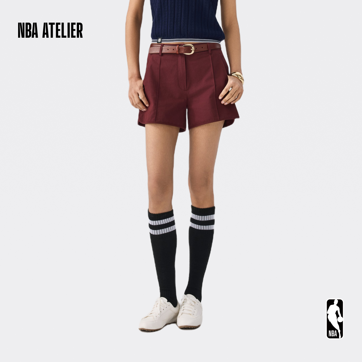 NBA ATELIER常规女款裙式短裤日常休闲运动百搭下装裤子