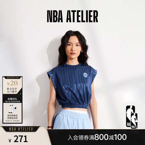 洛杉矶快船队蓝色无袖短款背心