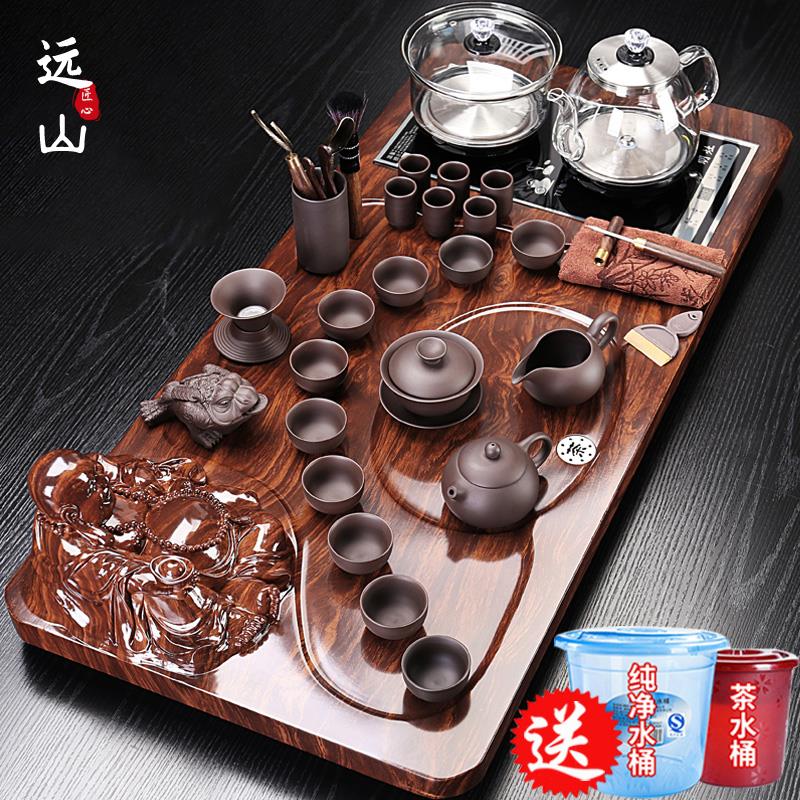 整套茶盘套装家用玻璃烧水壶底部上水茶具一体全自动2025新款茶台