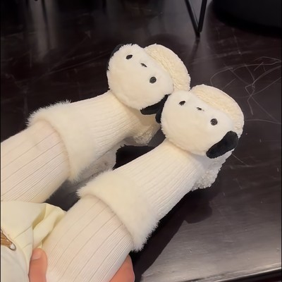 可爱小狗宝宝鞋袜婴儿步前鞋6到12个月小月龄秋冬保暖防滑软底鞋