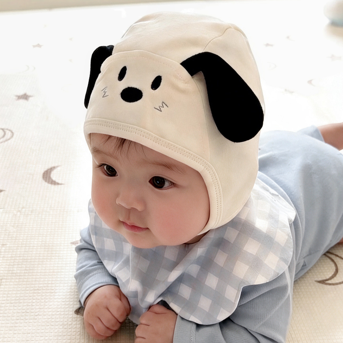 可爱小狗护耳帽婴幼儿春秋