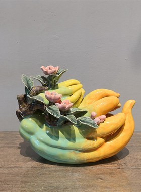 得心应手仿真佛手瓜陶瓷摆件风水招财客厅家居装饰工艺品石湾公仔
