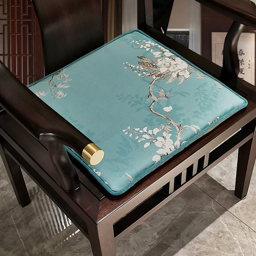 新中式椅子坐垫红木沙发垫定制古典家用实木官帽太师椅茶椅餐椅垫