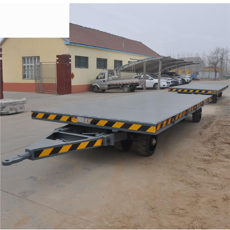 25吨重型平板拖车 厂内运输平板车 全挂平板叉车 工业货运板车