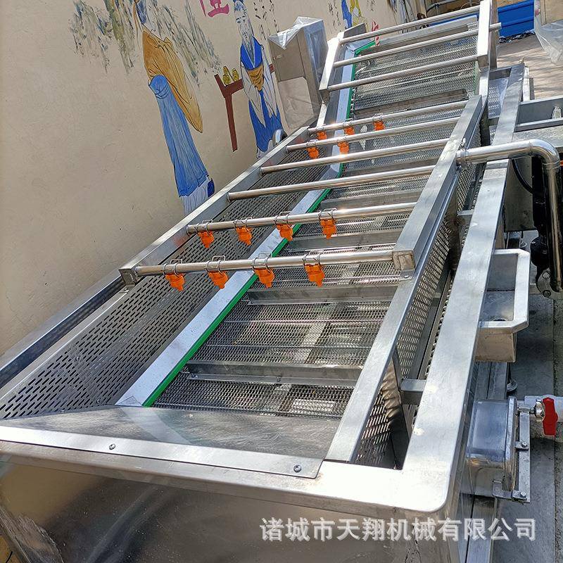 全自动果蔬气泡清洗机苹果玉米大枣高压喷淋清洗机净菜加工设备