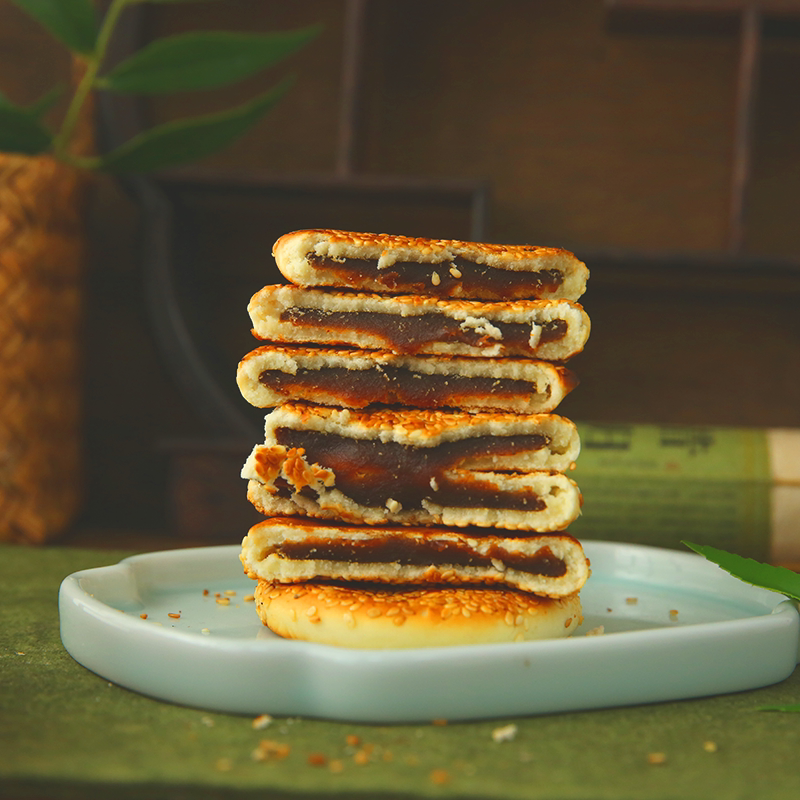 留下杭情枣泥麻饼杭州特色伴手礼老式糕点传统杭州伴手礼红枣芝麻