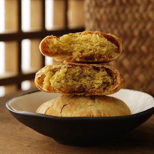 留下杭情杭州特产茶酥杭策龙井茶饼200克独立包装 酥皮夹馅小零食