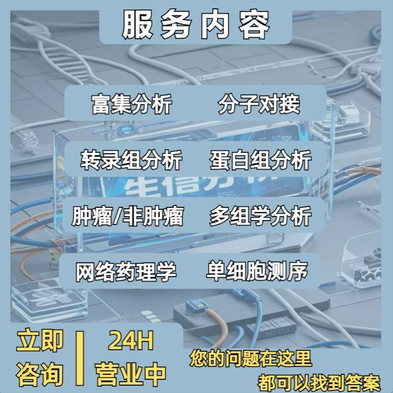 网络药理学生信分析TCGA/GEO数据挖掘单细胞测序转录组