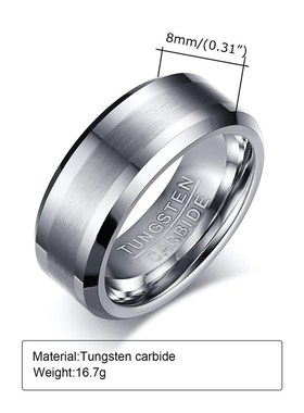 极速戒指钨钢男潮指环个性钨金泰C爱你单身食指时尚拉丝男士黑色