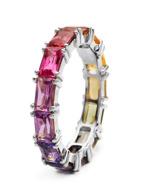 极速Huitan 5 Colors Shiny Cubic Zircon Women PRings Gold Col