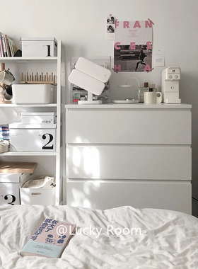 极速luckyrokom置物架落地ins白色靠墙窄收纳储物多层阳台客厅卧