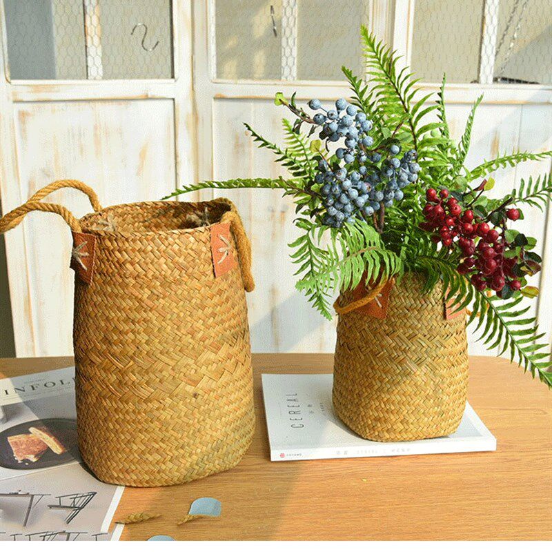 新品新品花c篮手工艺品藤编草编花篮