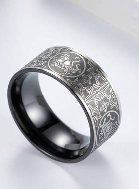 极速Retro Titanium Sterel Mens Beast Ring Sifang Rui Beast