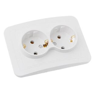 极速220V 16A EU Plug Double GrAound Socket Household Industr