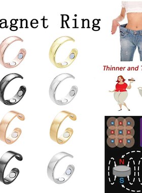 极速Four magnet magnetic health ring roseL gold jewelry open