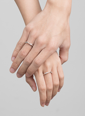 极速clect情侣对戒莫比乌斯环戒指一I对纯银女男闺蜜生日礼物送女