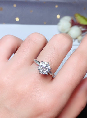 极速LeeChee Moissaniter ring with certificate D Color VVS1 E