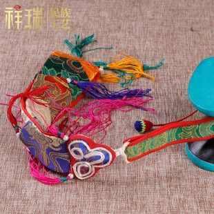 极速13cm藏式手鼓木头真皮小方鼓/F藏传复古民族风家用法器手鼓原