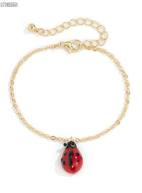 极速新款创意简约彩色瓢虫手錬x女 欧美跨境时尚ins风潮流动物琉