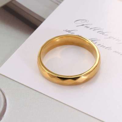 极速Unisex ring niche desivgn simple finger titanium steel r