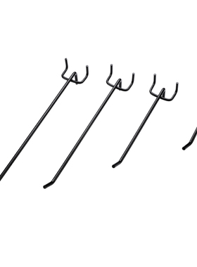 极速孔板超市货架黑色挂钩白x色洞洞板货架挂钩饰品挂勾小商品孔