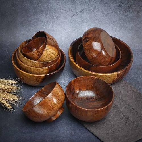 新品Nature Wooden Bowl Japanese StyleM Wooden Tableware