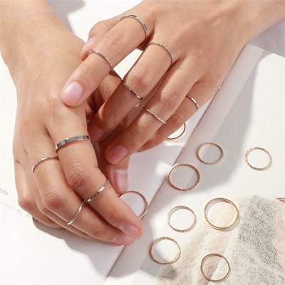 极速10 Pcse/Set 2020 Fashion Simple Design anillos Vintage G
