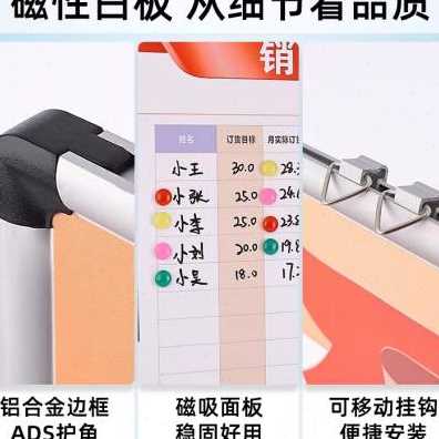 极速新可擦写内容挂式白板业绩榜车间生产管N理看板墙贴通知栏人