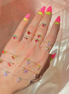 极速Jewelry color zirconium cherry honey peach tSropical fru