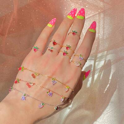 极速Jewelry color zirconium cherry honey peach tSropical fru