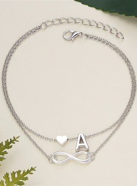 极速2023 Summer New A-Z Letter Initial Anklets For WXomen Si