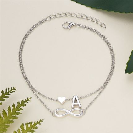 极速2023 Summer New A-Z Letter Initial Anklets For WXomen Si